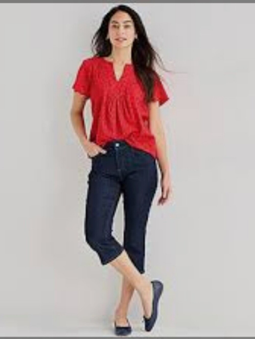 St. John's Bay Capri Jeans - Dark Indigo